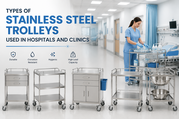 Types of Stainless Steel Trolleys Used in Hospitals and Clinics