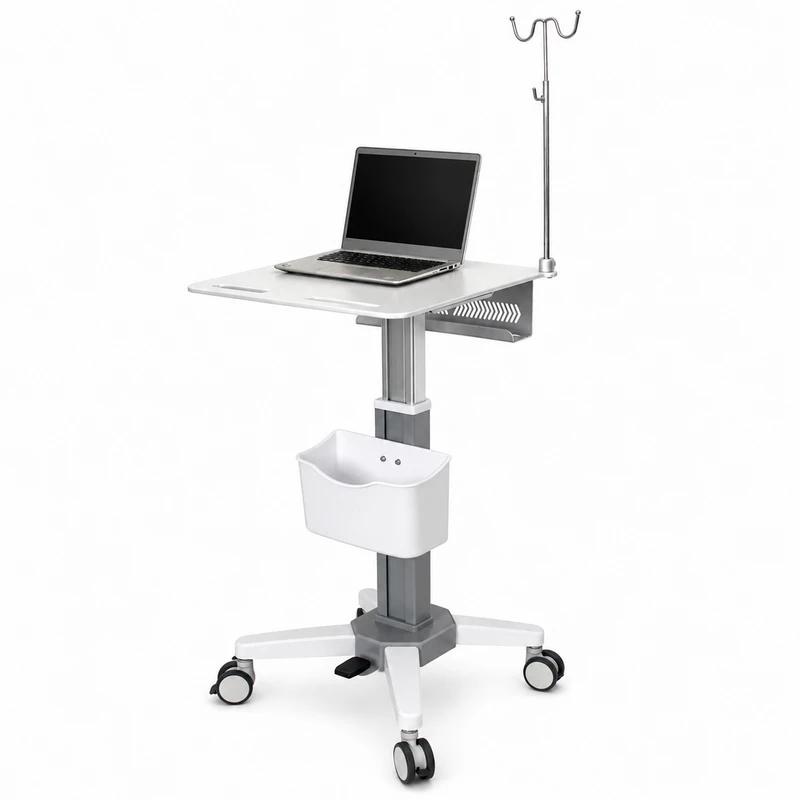 8mm Aluminum Alloy Laptop Medical Cart