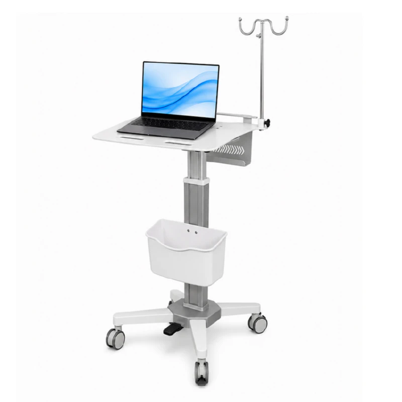 Carrito médico para ordenador portátil de aleación de aluminio